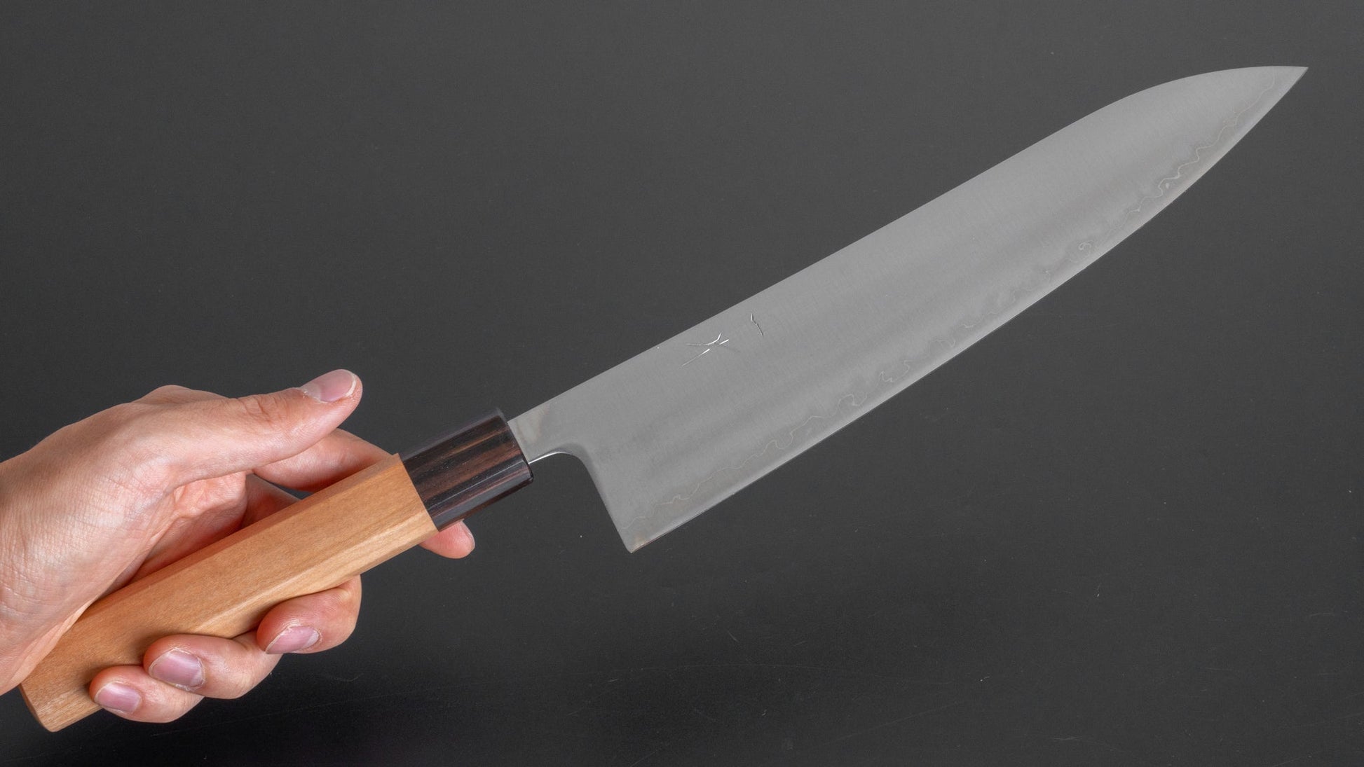 Hitohira Futana SB Migaki Gyuto 240mm Cherry Wood Handle - HITOHIRA