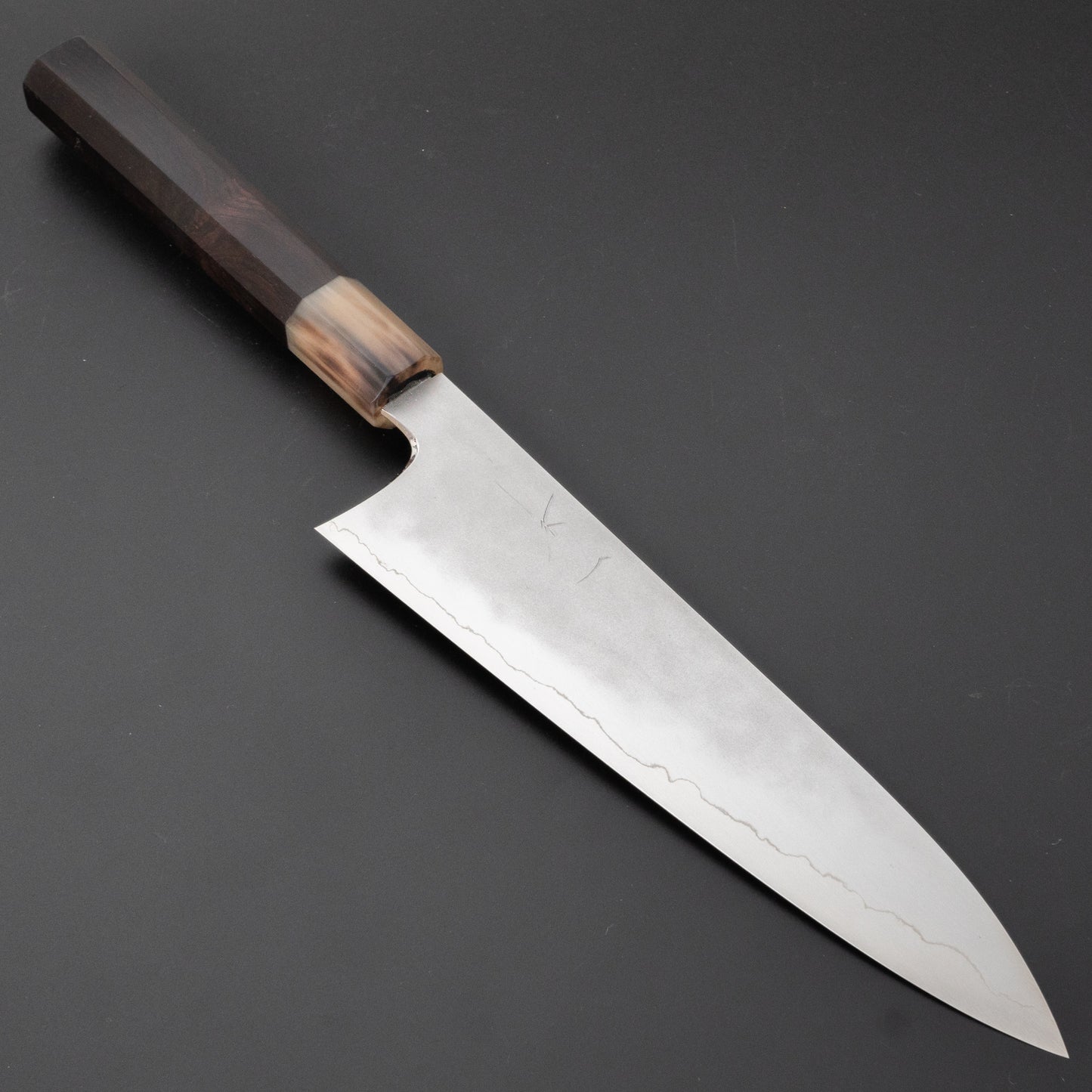 Hitohira Kikuchiyo Yohei Ginsan Kasumi Gyuto 210mm Ebony Handle - HITOHIRA