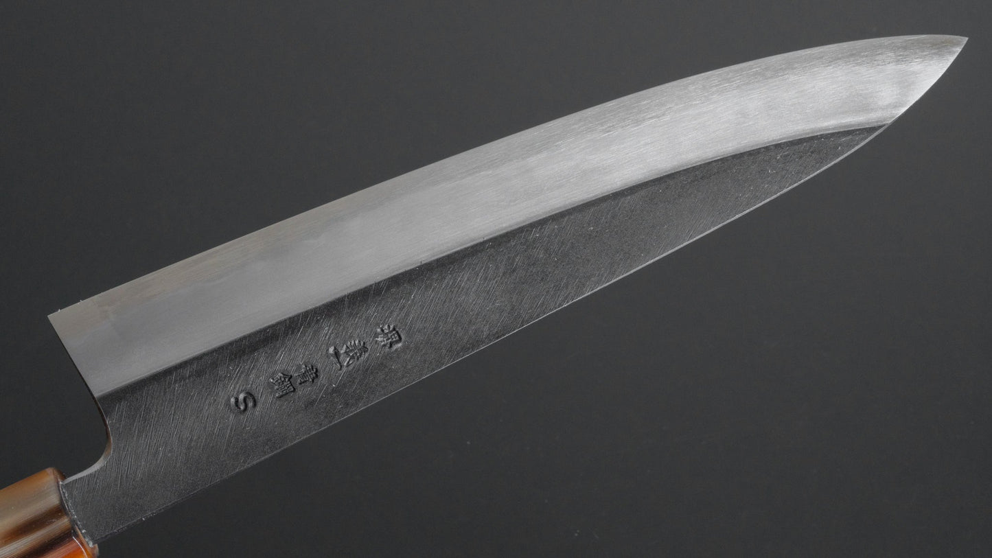 Hitohira Tanaka Kyuzo Blue Super Kurouchi Gyuto 240mm Ziricote Handle (Saya) - HITOHIRA