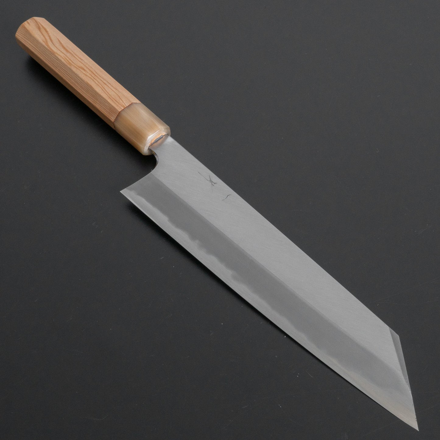 Hitohira Tanaka Kyuzo Blue #1 Migaki Kiritsuke Gyuto 240mm Yakusugi Cedar Handle (Extra Height) - HITOHIRA