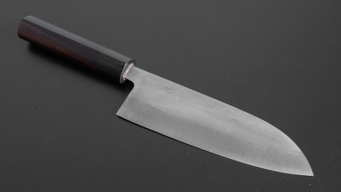 Hitohira Setsu Forged VG-10 Damascus Santoku 165mm Rosewood Handle - HITOHIRA