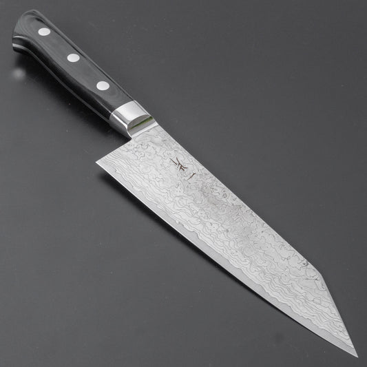 Hitohira FJ SG2 Nickel Damascus White Bunka 180mm Linen Micarta Handle - HITOHIRA