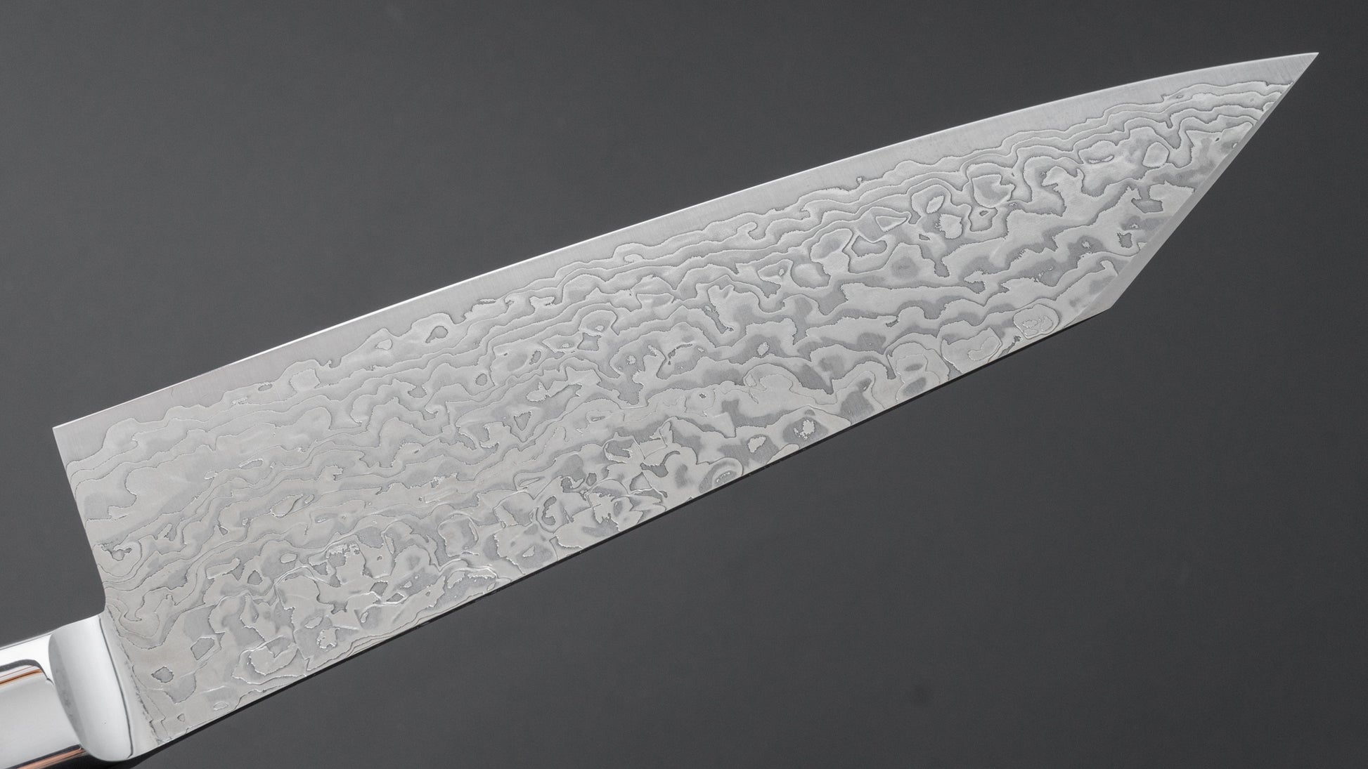 Hitohira FJ SG2 Nickel Damascus White Bunka 180mm Linen Micarta Handle - HITOHIRA