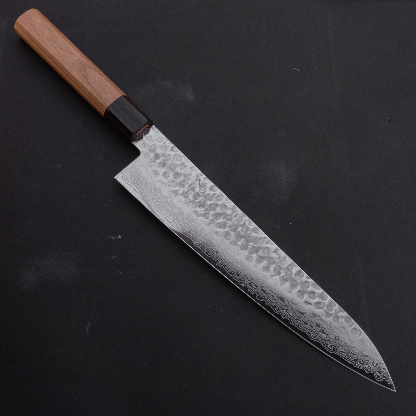 Hitohira HG Tsuchime Damascus Gyuto 240mm Cherry Wood Handle | HITOHIRA