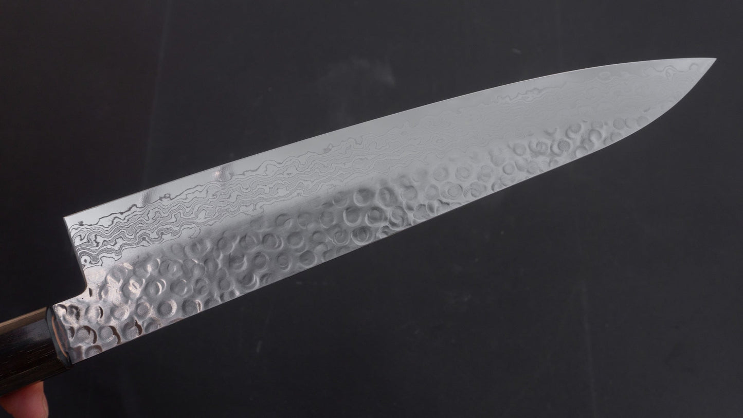 Hitohira HG Tsuchime Damascus Gyuto 240mm Cherry Wood Handle | HITOHIRA