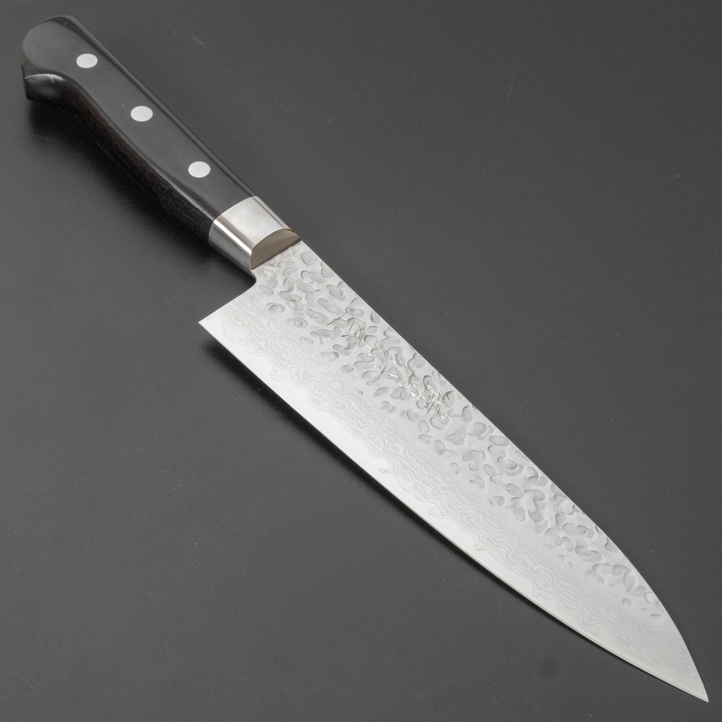 Hitohira Imojiya ST Tsuchime Damascus Gyuto 180mm Pakka Handle (Yo) - HITOHIRA