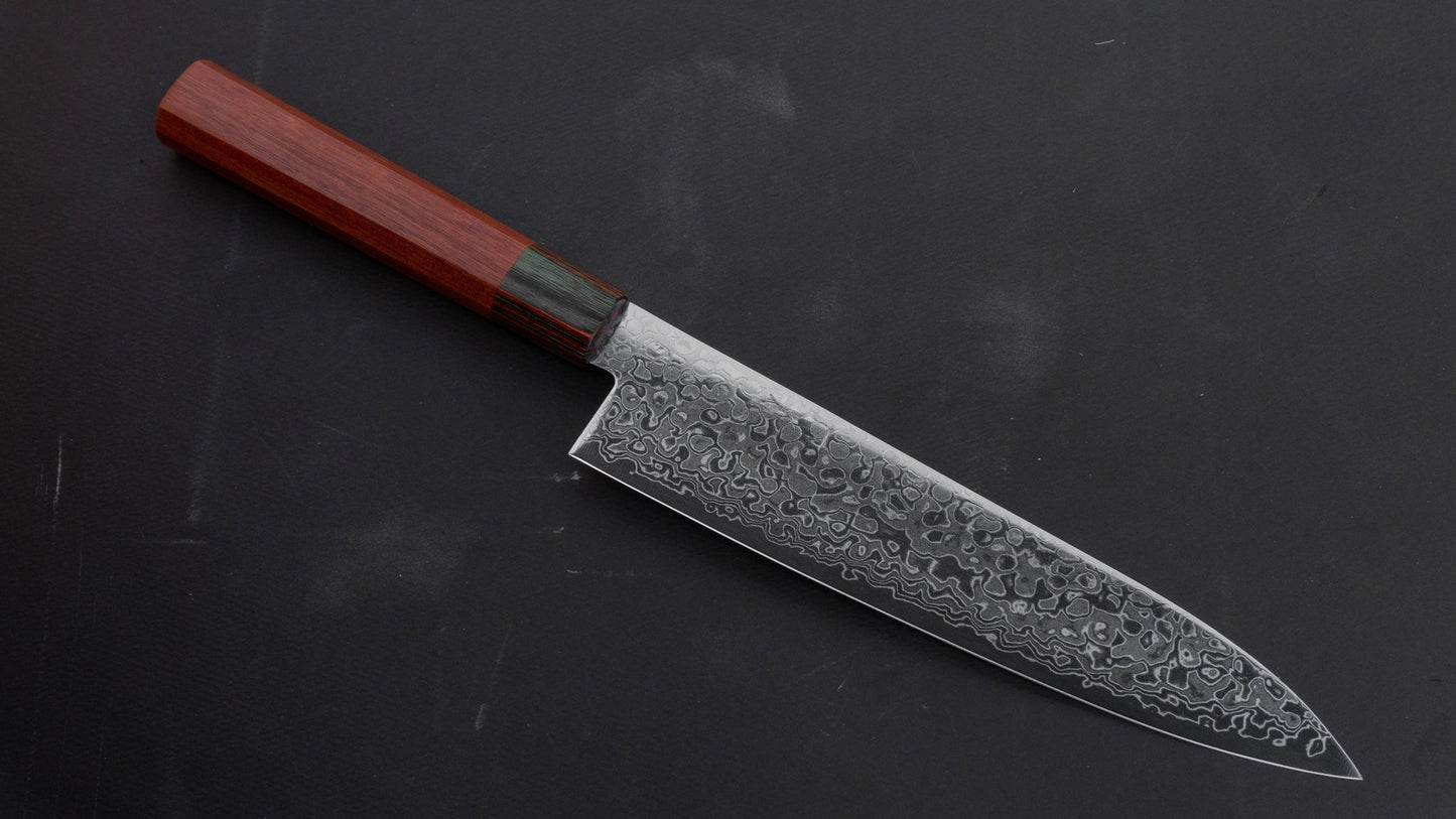 Hitohira HG Damascus Gyuto 210mm Satine Handle (Rainbow) | HITOHIRA