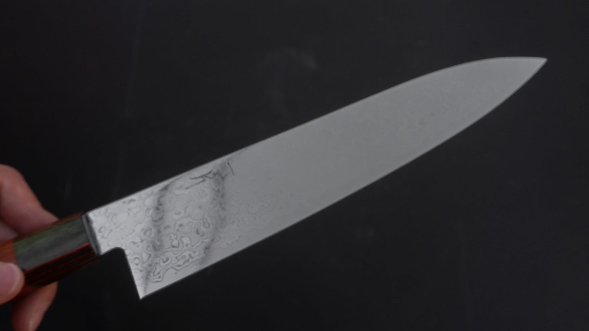 Hitohira HG Damascus Gyuto 210mm Satine Handle (Rainbow) | HITOHIRA