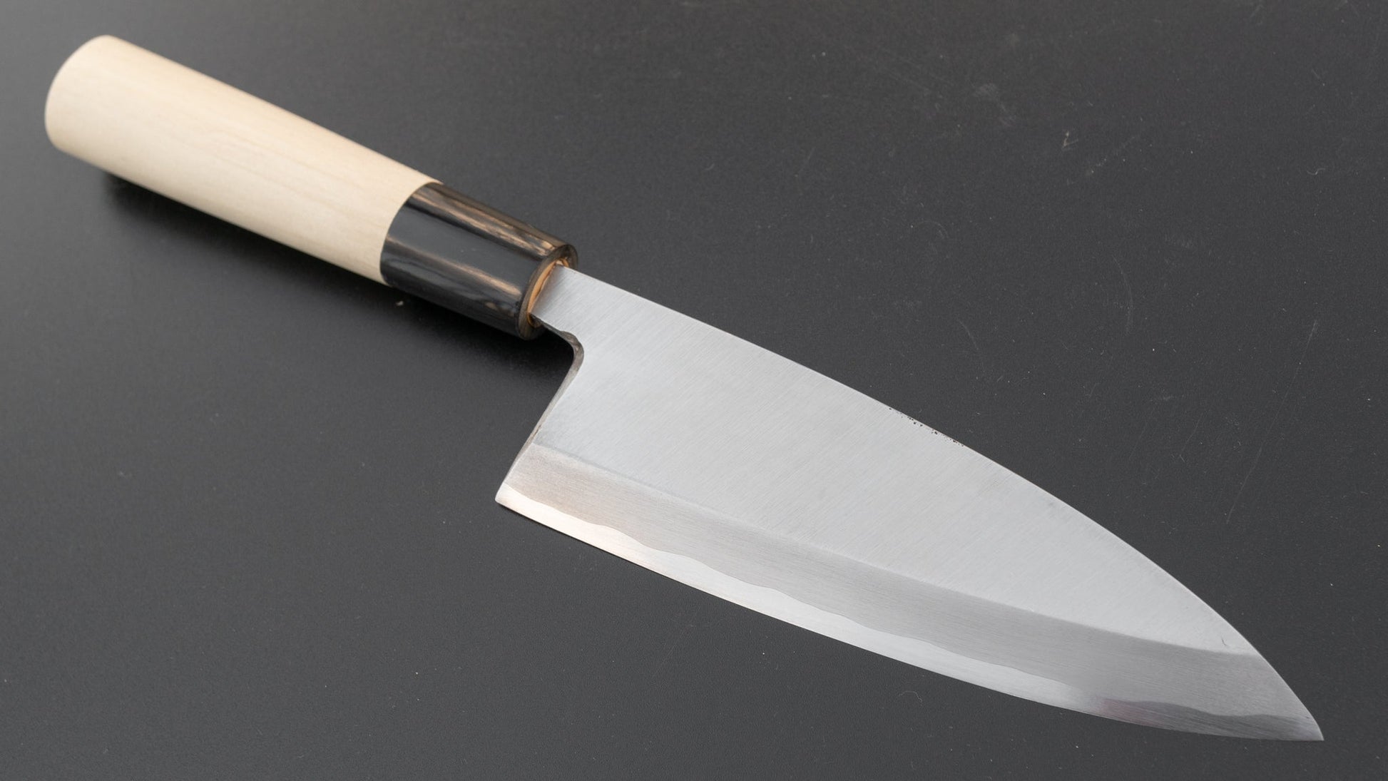 Mumei NOS Hand Forged VG-10 Deba 150mm Ho Wood Handle (B Grade Discounted) | HITOHIRA