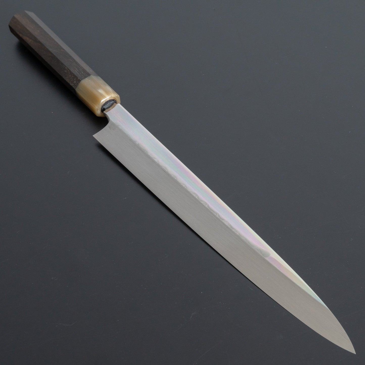 Hitohira Togashi Kambei White #1 Mizu Honyaki Yanagiba 270mm Taihei Ebony Handle (Limited/ Saya/ #008) - HITOHIRA