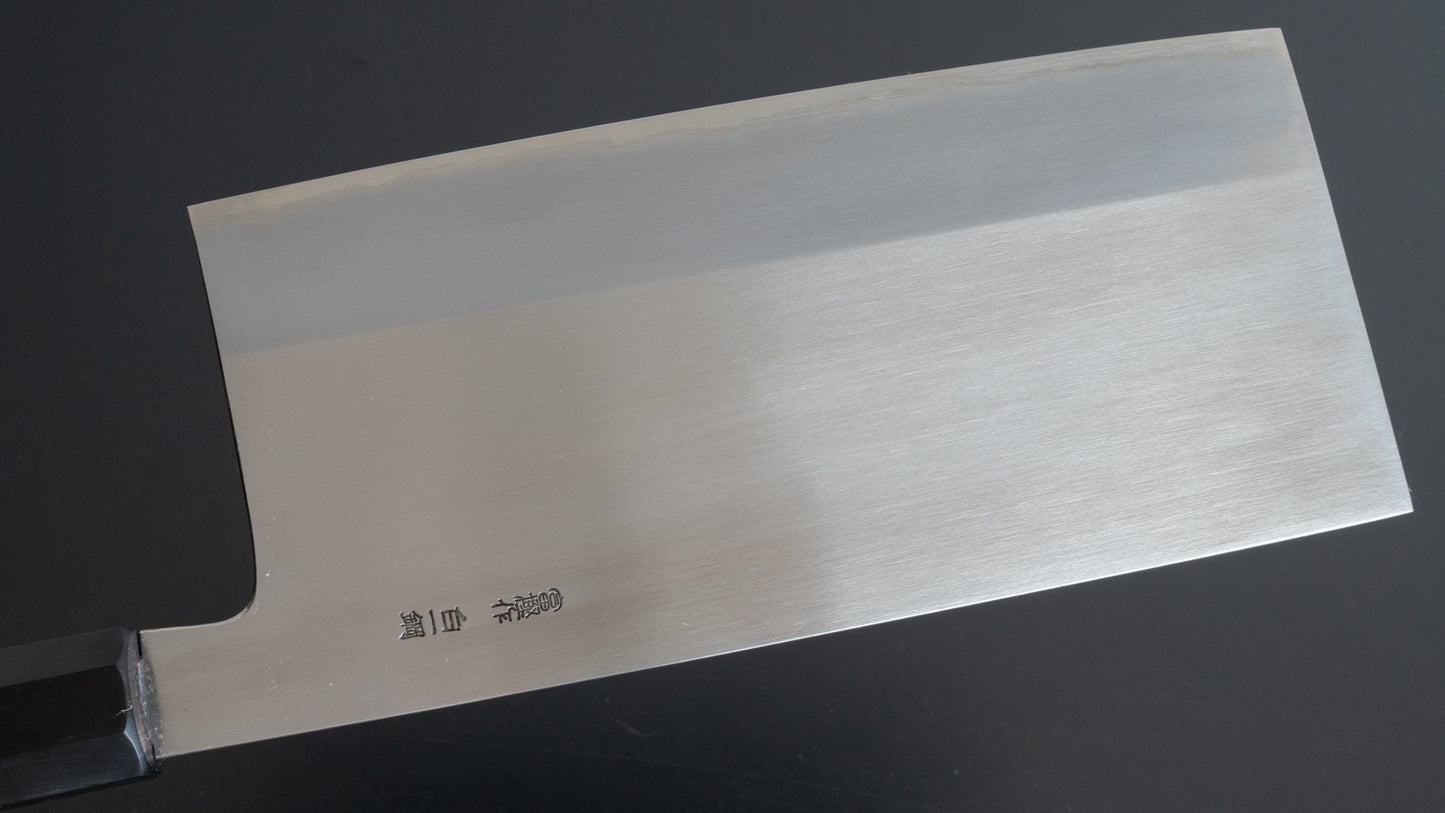 Hitohira Togashi White #1 Stainless Clad Chinese Cleaver 220mm Taihei Rosewood Handle (#6) - HITOHIRA