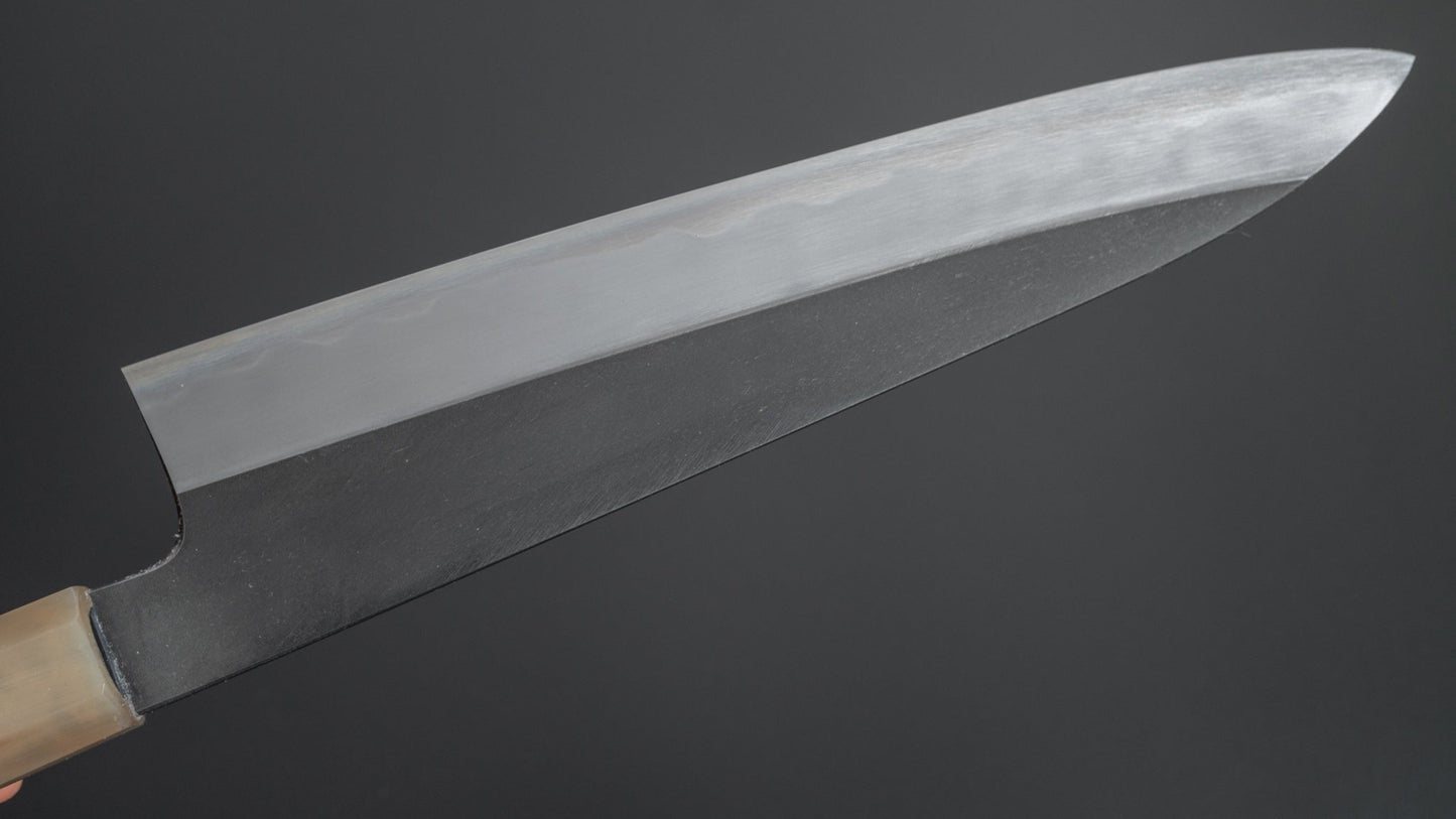 Hitohira Kikuchiyo Kyuzo White #2 Kurouchi Gyuto 210mm Ebony Handle - HITOHIRA