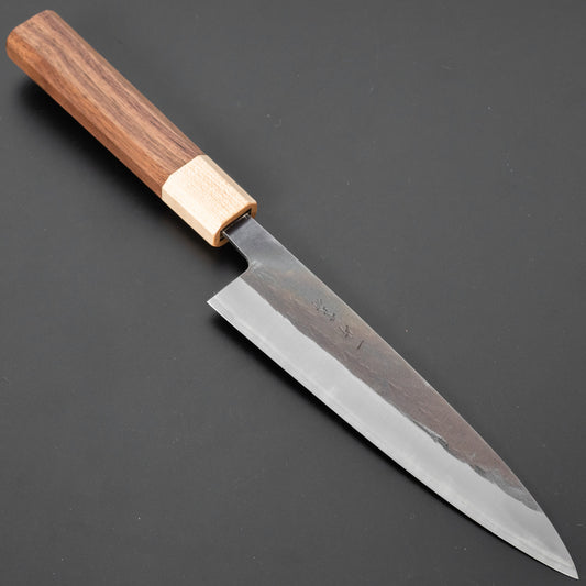 Hitohira TD Blue #2 Stainless Clad Kurouchi Gyuto 165mm Walnut Handle - HITOHIRA