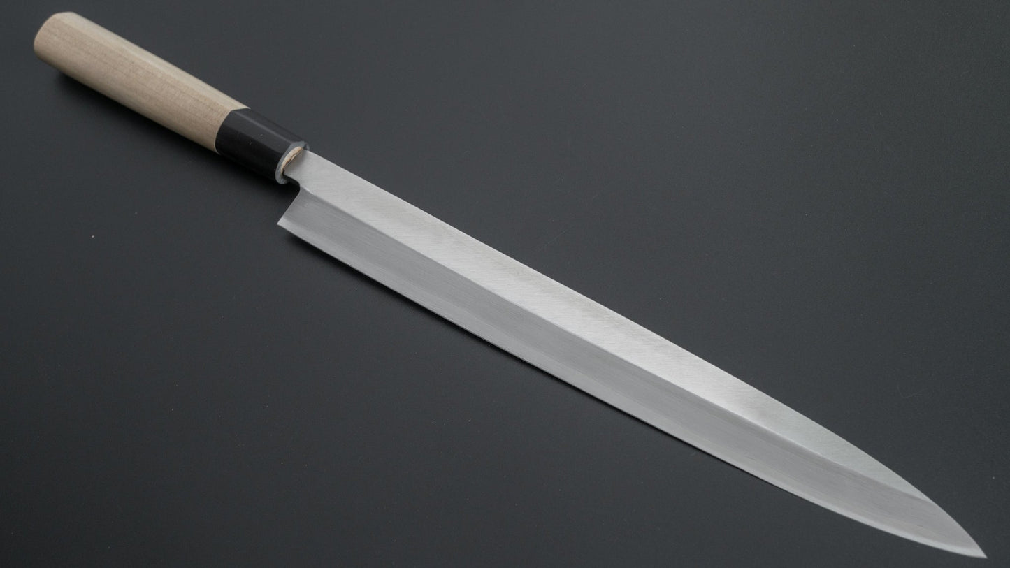 Mumei Stainless Yanagiba 300mm Ho Wood Handle - HITOHIRA