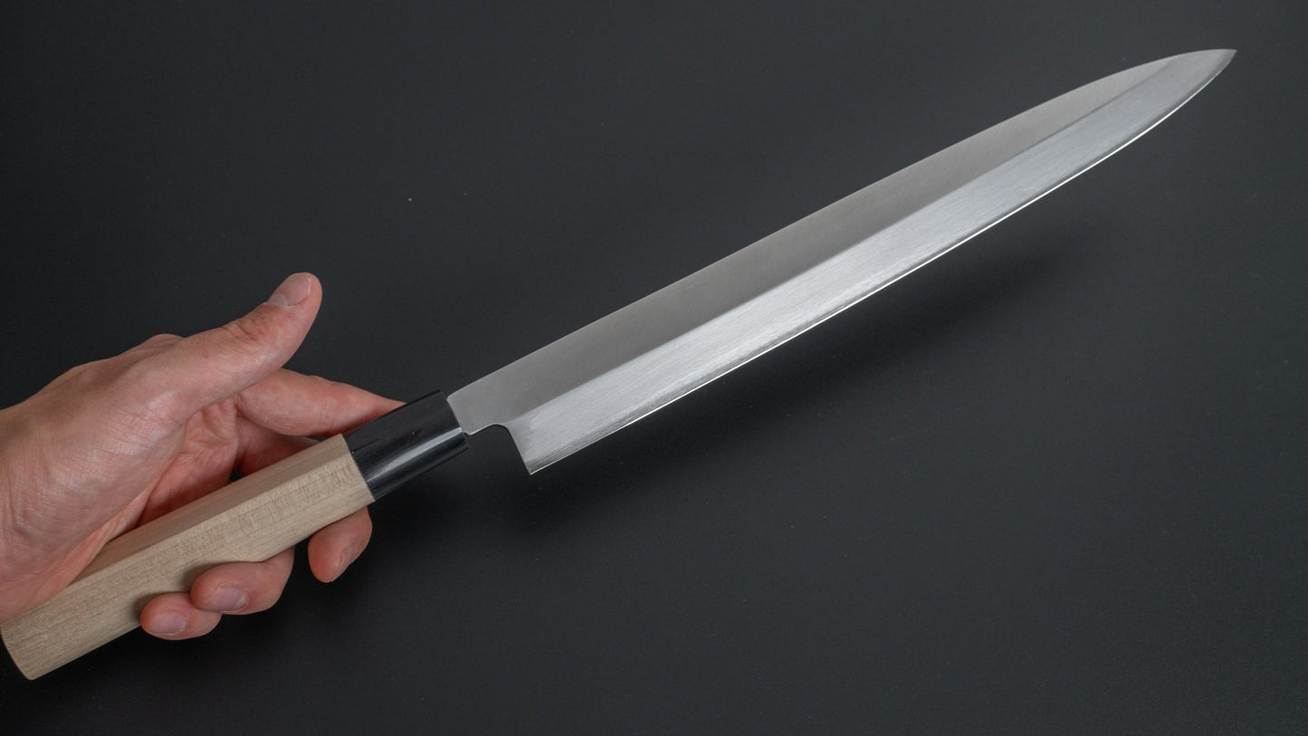 Mumei Stainless Yanagiba 300mm Ho Wood Handle - HITOHIRA