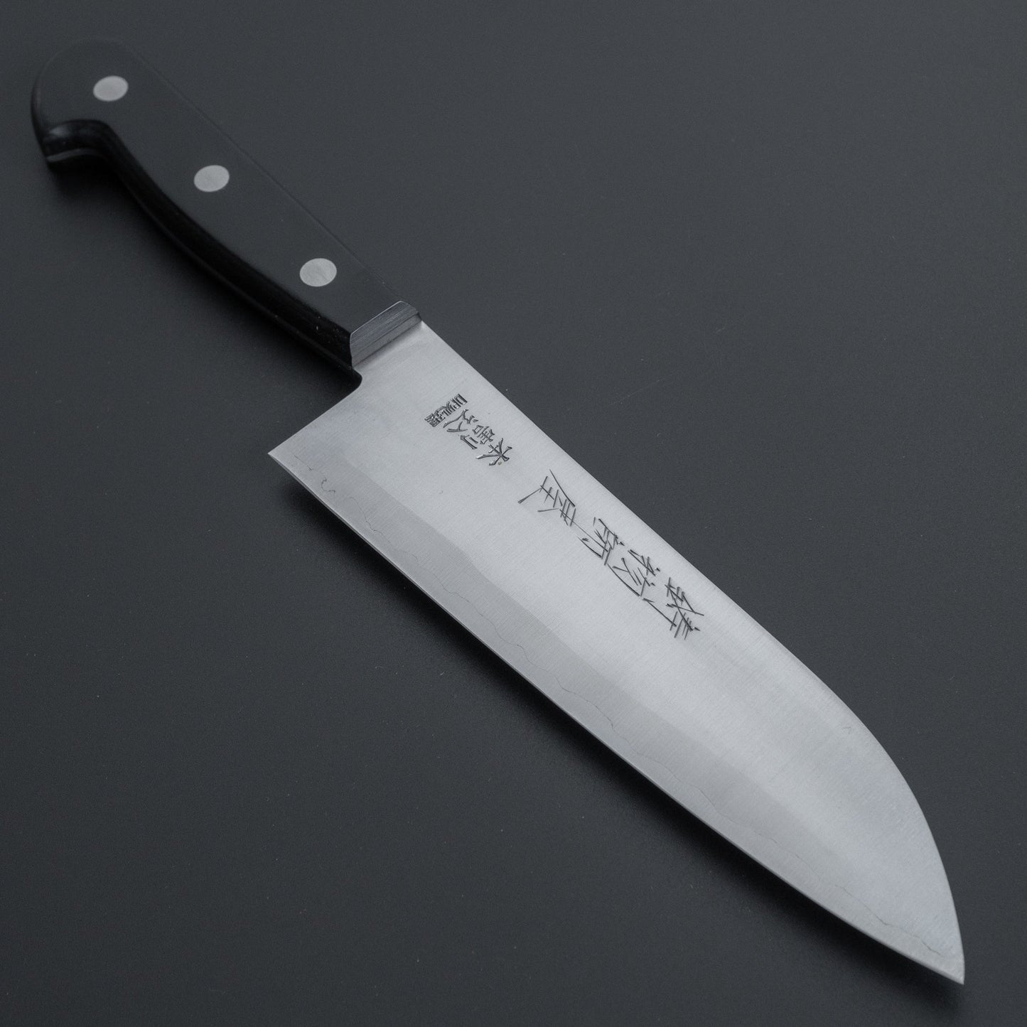 Hitohira Imojiya OKD White #2 Stainless Clad Santoku 180mm Pakka Handle - HITOHIRA