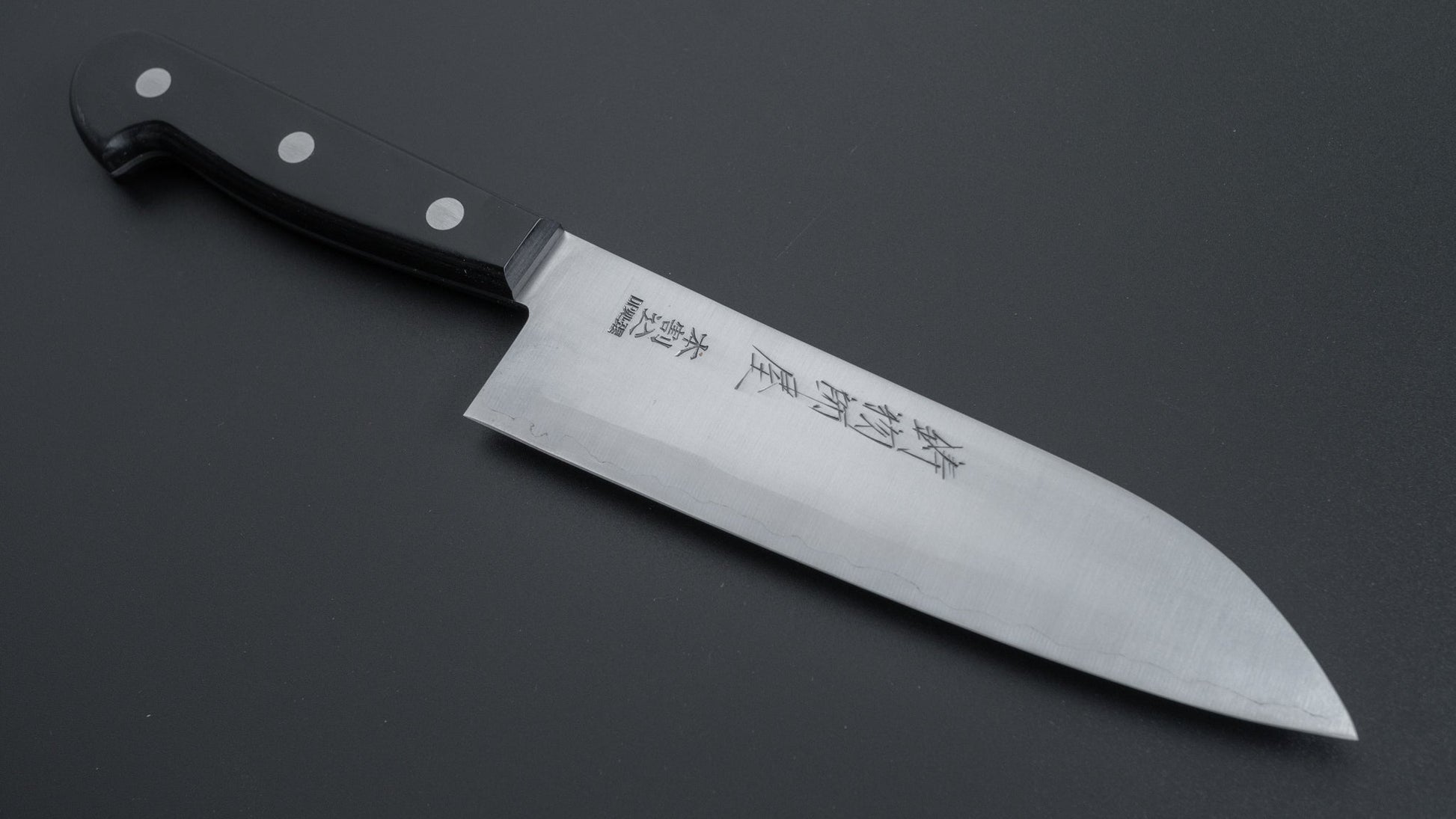 Hitohira Imojiya OKD White #2 Stainless Clad Santoku 180mm Pakka Handle - HITOHIRA