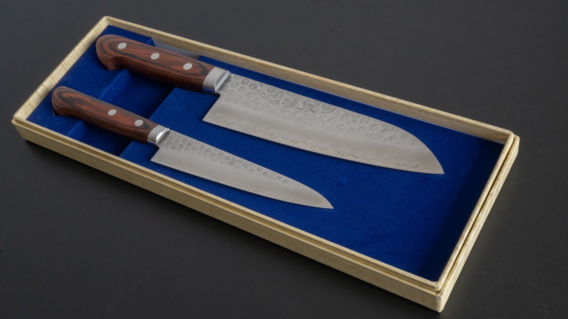 Hitohira Imojiya HG Tsuchime Knife Set (Petty 135mm & Gyuto 180mm) - HITOHIRA