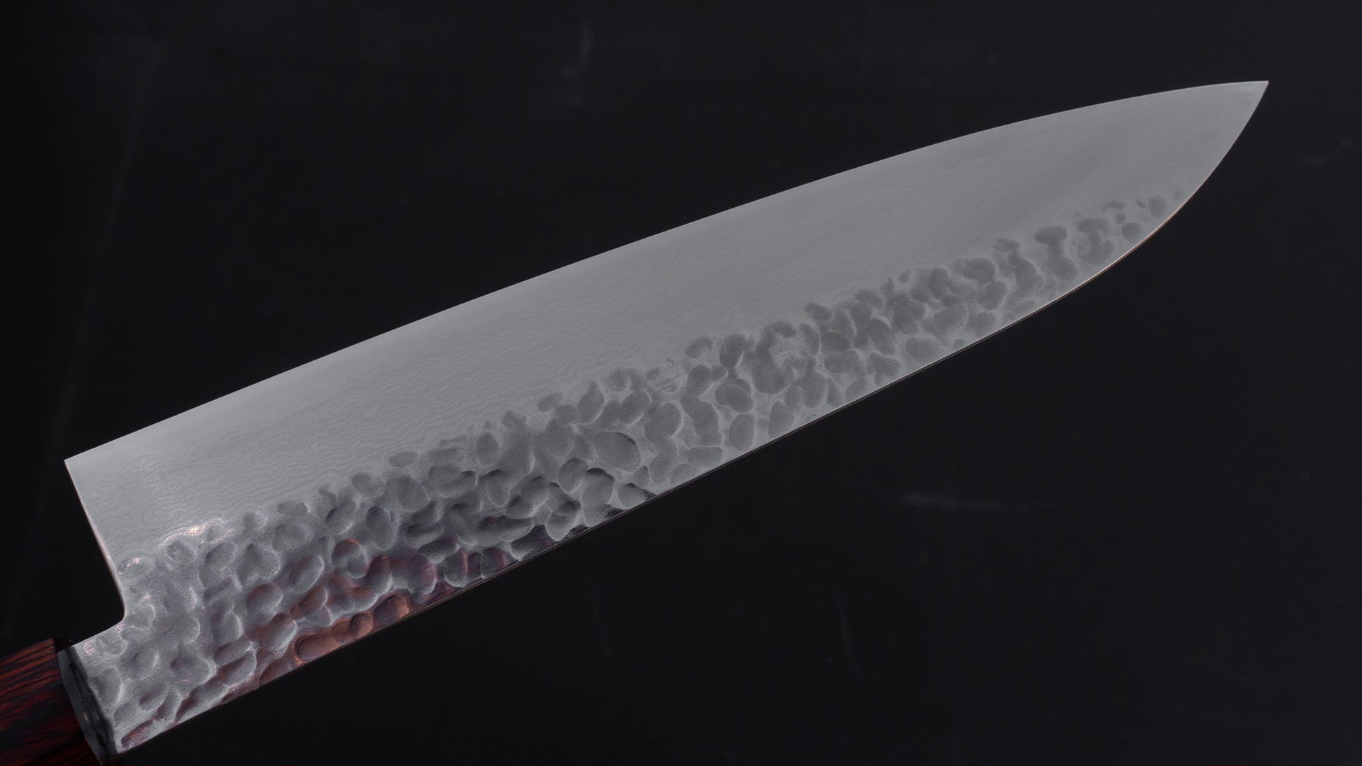 Hitohira Imojiya ST Tsuchime Damascus Gyuto 210mm Pakka Handle | HITOHIRA