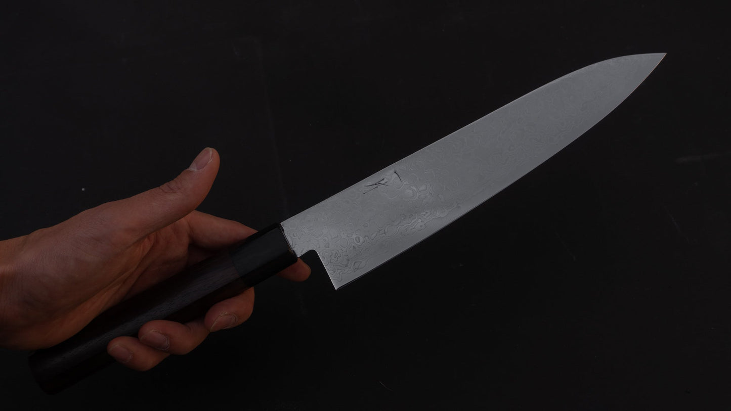 Hitohira HG Damascus Gyuto 210mm Rosewood Handle | HITOHIRA