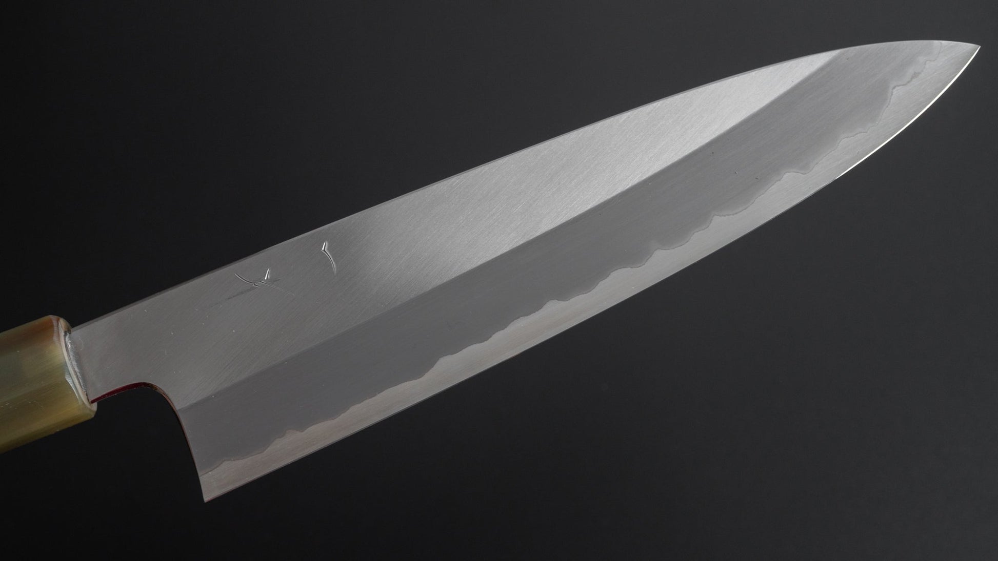 Hitohira Togashi White #1 Stainless Clad Migaki Gyuto 210mm Ziricote Handle - HITOHIRA