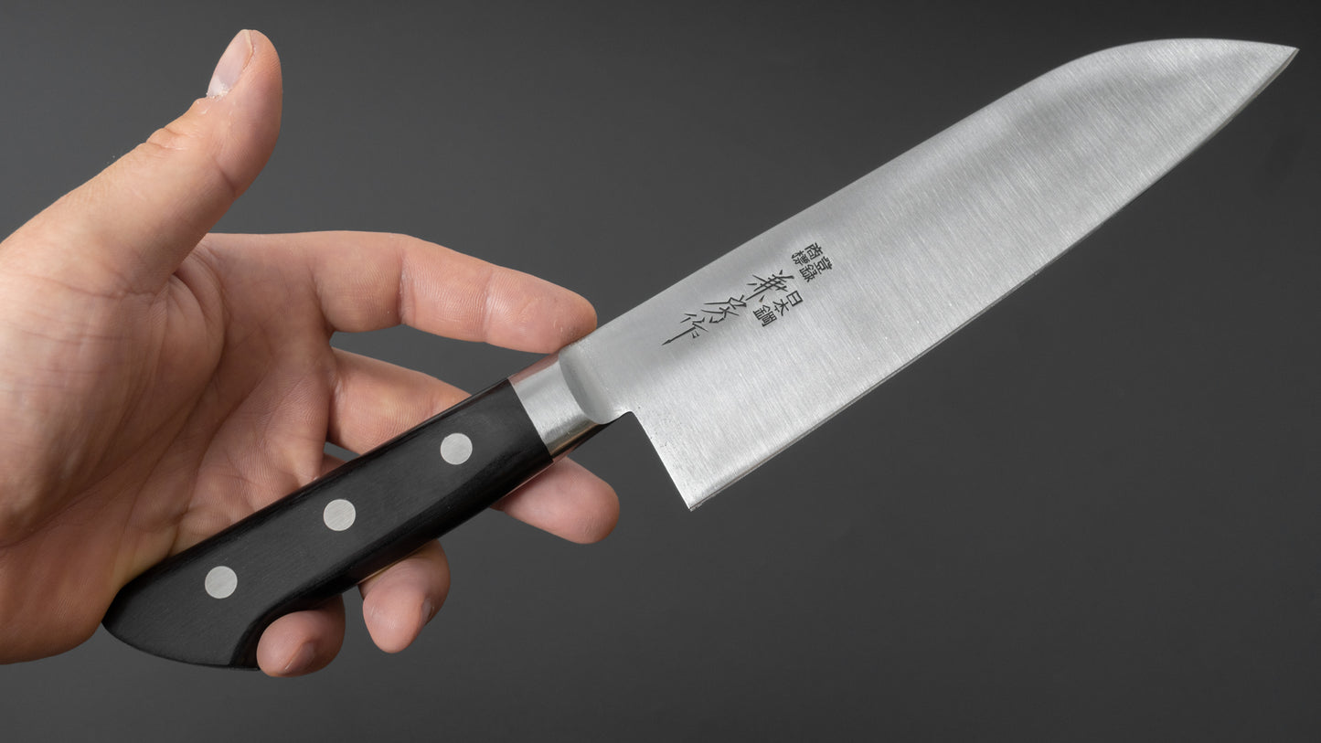 Fujiwara Kanefusa SK High Carbon Santoku Pakka Handle - HITOHIRA