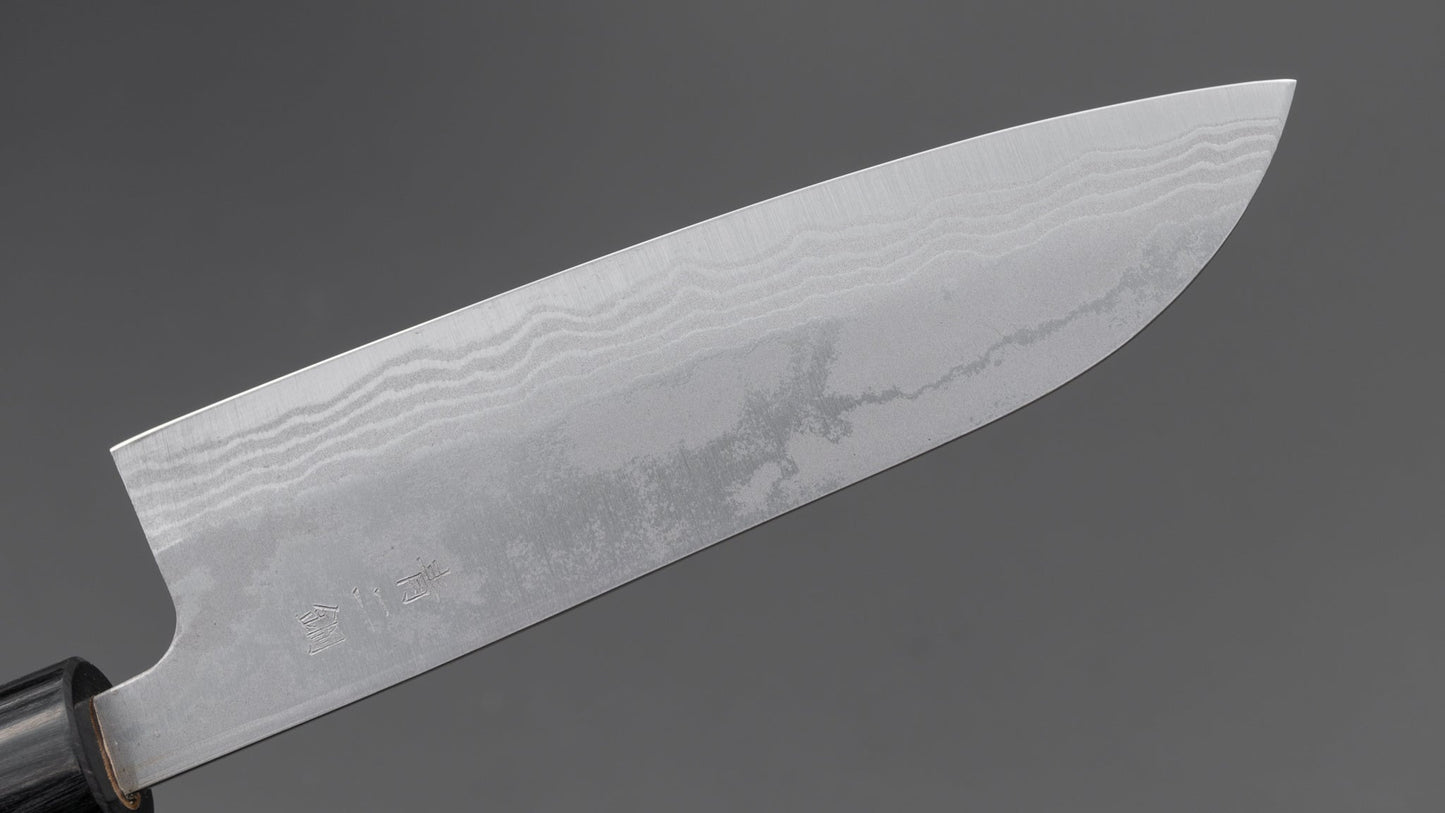 Hitohira GR Blue #2 Damascus Santoku 135mm Rosewood Handle | HITOHIRA