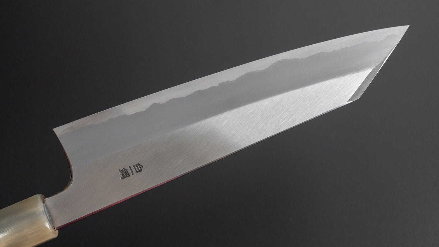 Hitohira Togashi White #1 Stainless Clad Migaki Kiritsuke Gyuto 210mm Ziricote Handle - HITOHIRA