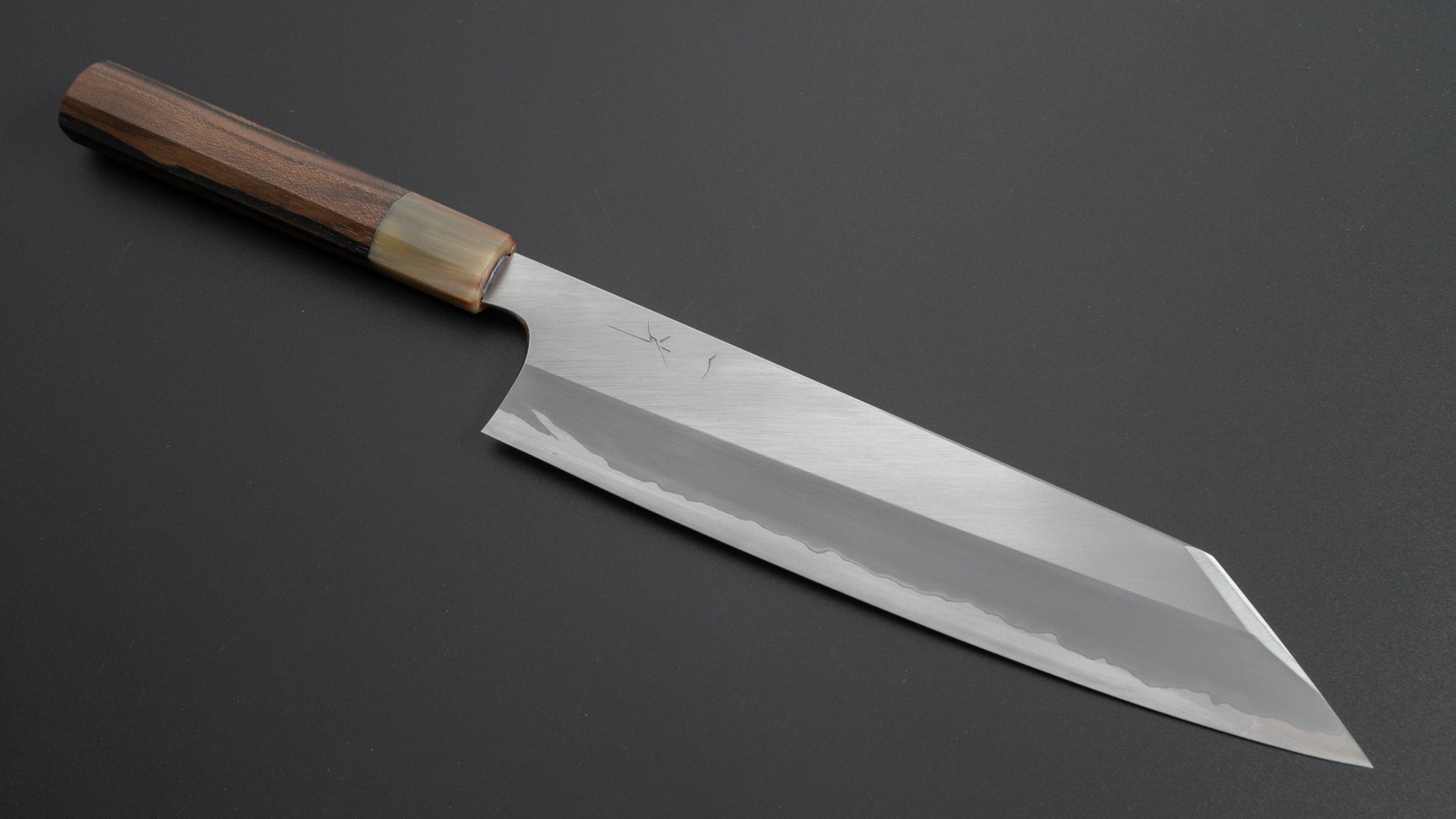 Hitohira Togashi Blue #1 Stainless Clad Migaki Kiritsuke Gyuto 270mm Ziricote Handle - HITOHIRA