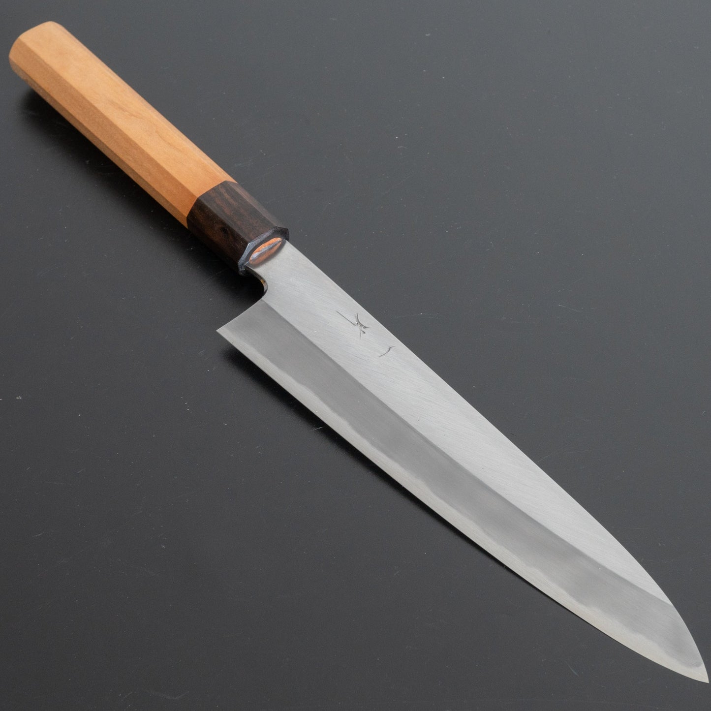 Hitohira Kikuchiyo Kyuzo White #2 Migaki Gyuto 210mm Cherry Wood Handle - HITOHIRA