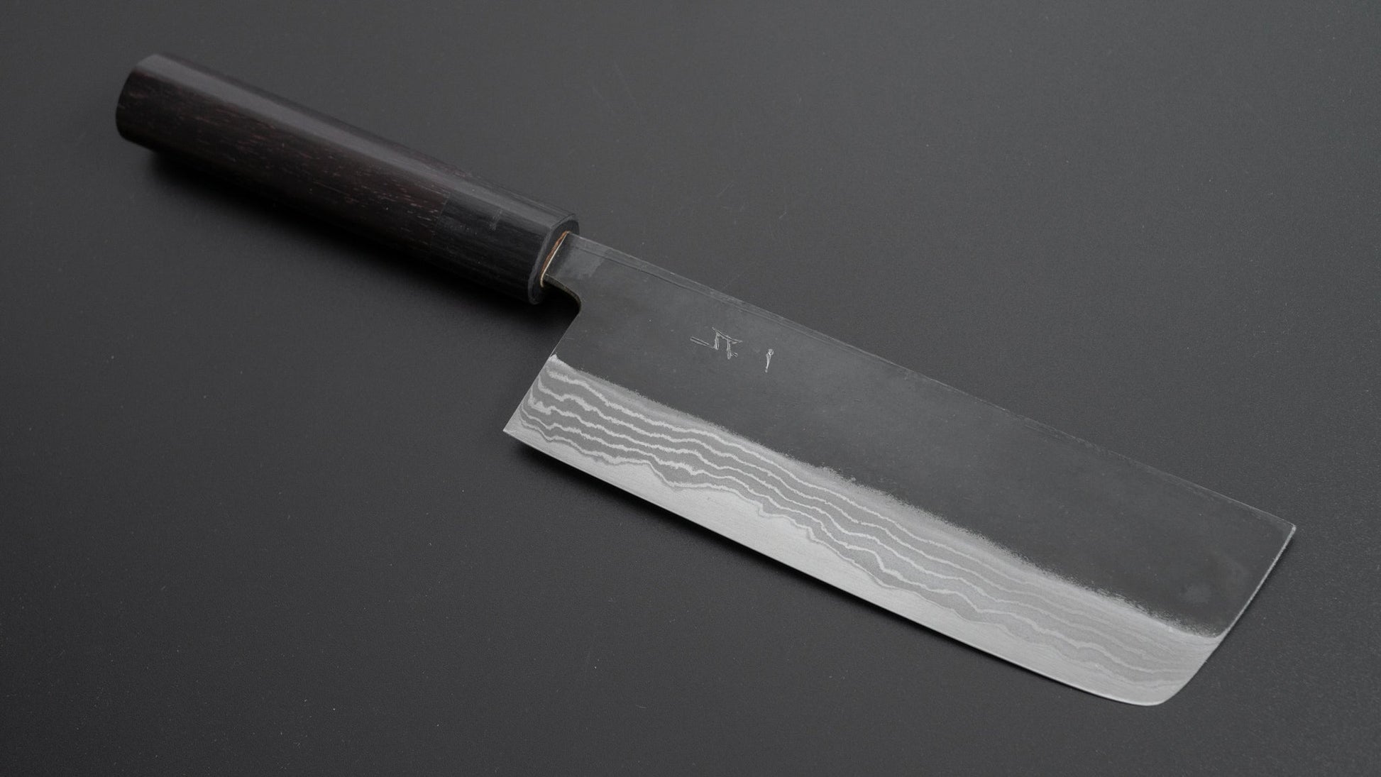 Hitohira HS White #2 Damascus Nakiri 165mm Rosewood Handle - HITOHIRA