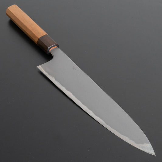 Hitohira Tanaka Yohei Blue #1 Kasumi Gyuto 240mm Cherry Wood Handle - HITOHIRA