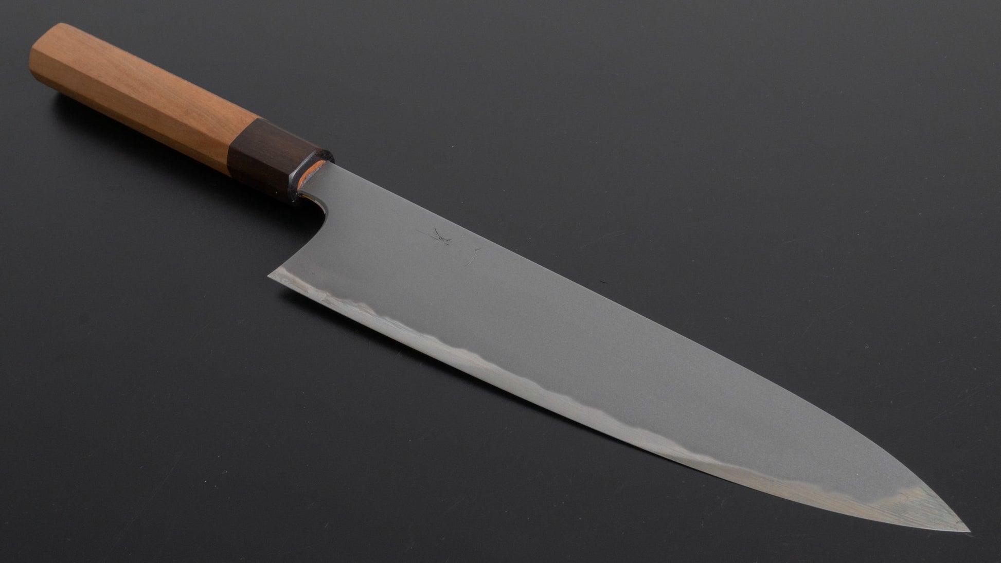 Hitohira Tanaka Yohei Blue #1 Kasumi Gyuto 240mm Cherry Wood Handle - HITOHIRA