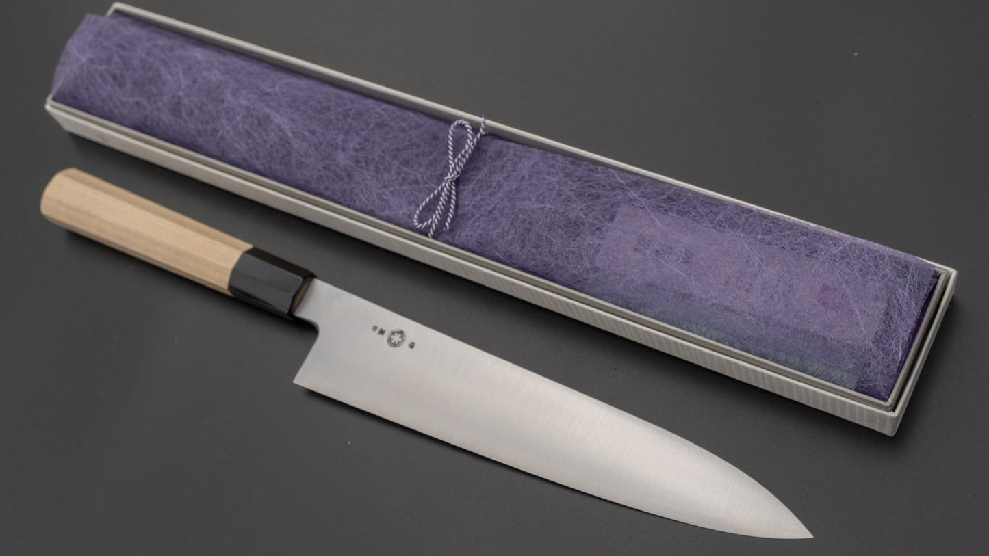 Takada no Hamono White #2 HH Gyuto 240mm Ho Wood Handle (Thicker) | HITOHIRA