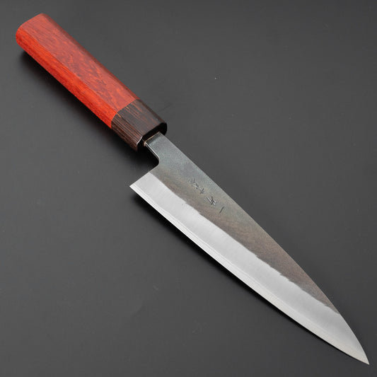 Hitohira TD Blue #2 Stainless Clad Kurouchi Petty 150mm Padauk Handle - HITOHIRA