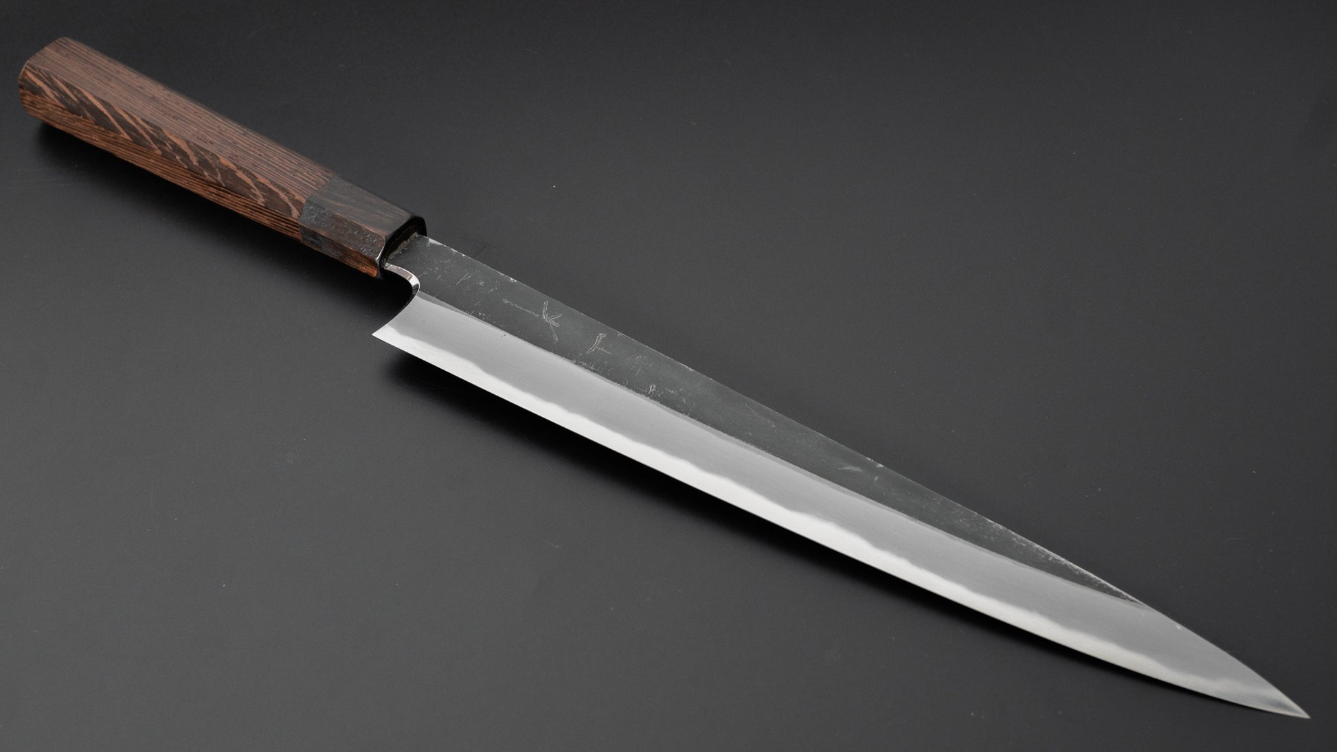 Hitohira Togashi White #2 Kurouchi Sujihiki 270mm Tagayasan Handle - HITOHIRA