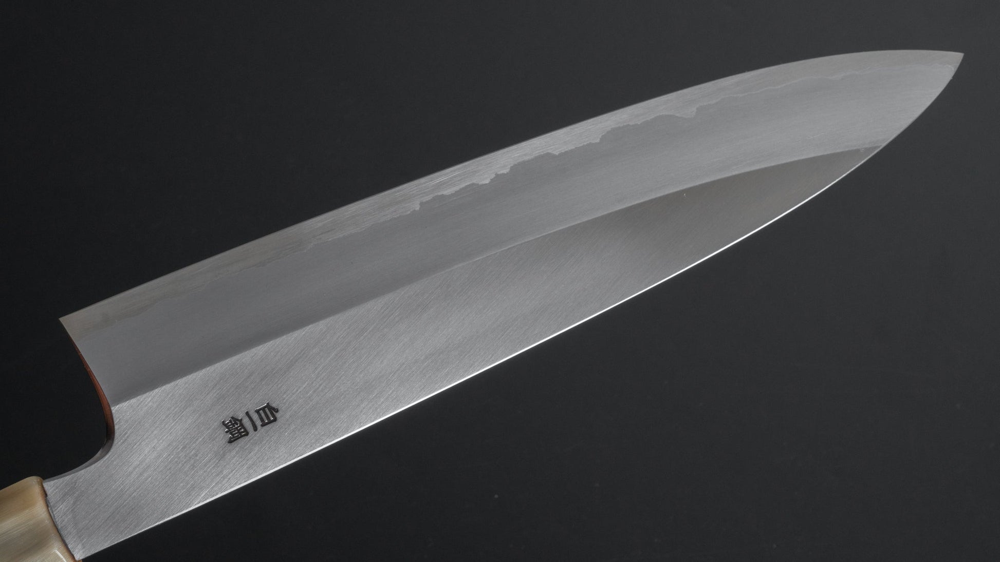 Hitohira Togashi White #1 Stainless Clad Migaki Gyuto 240mm Taihei Makassar Ebony Handle - HITOHIRA