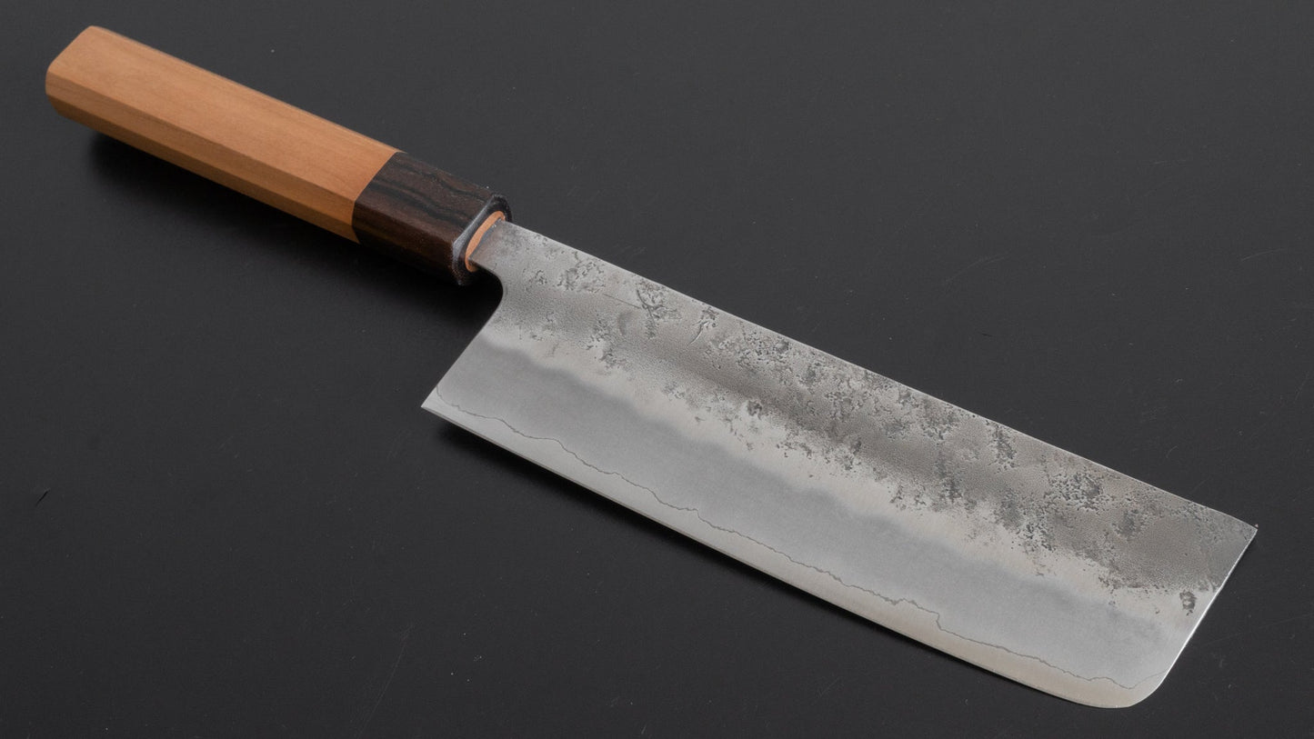 Hitohira Futana S3 Nashiji Nakiri 165mm Cherry Wood Handle - HITOHIRA