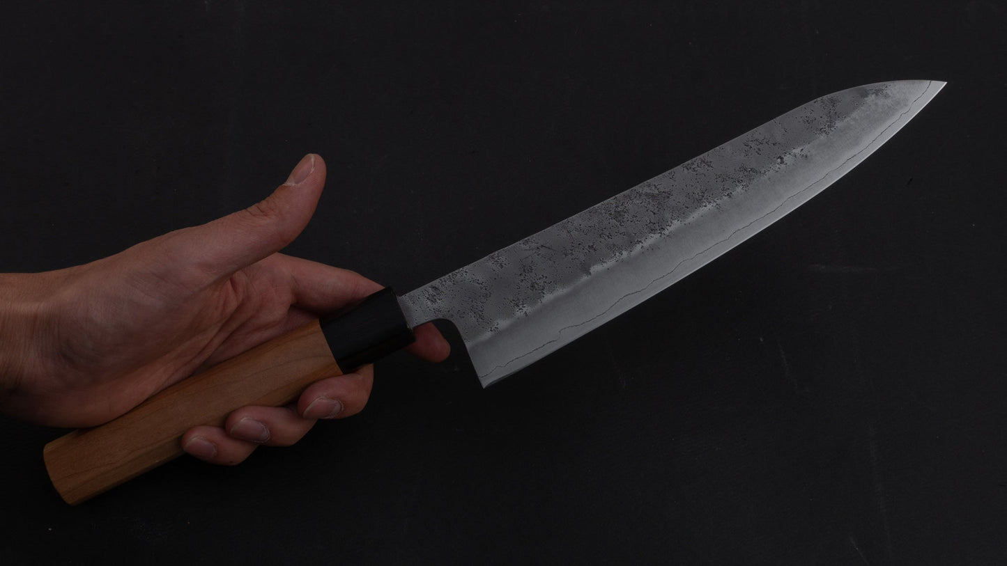 Hitohira Futana S3 Nashiji Gyuto 210mm Cherry Wood Handle | HITOHIRA