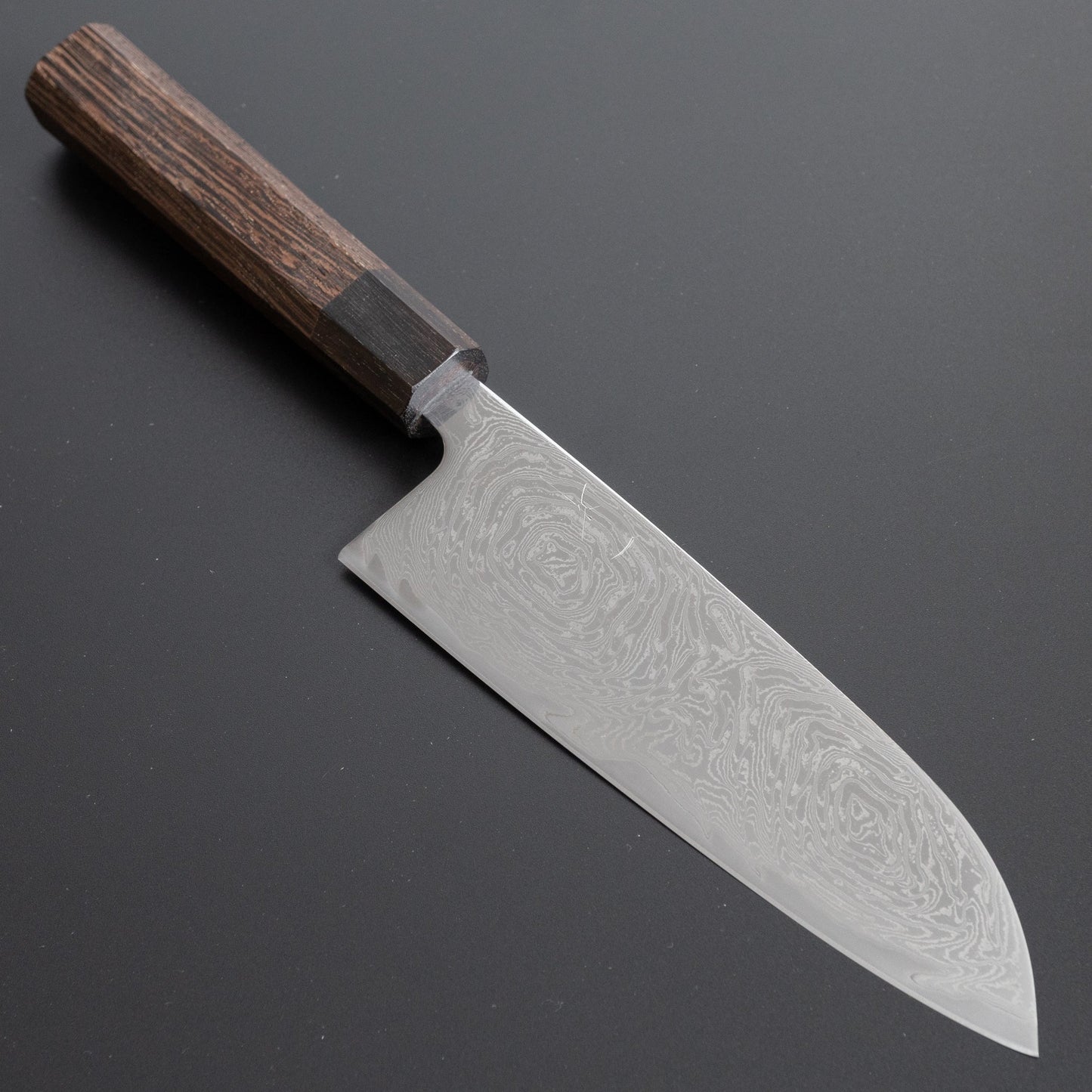 Hitohira Futana Nickel Damascus Santoku 170mm Tagayasan Handle - HITOHIRA