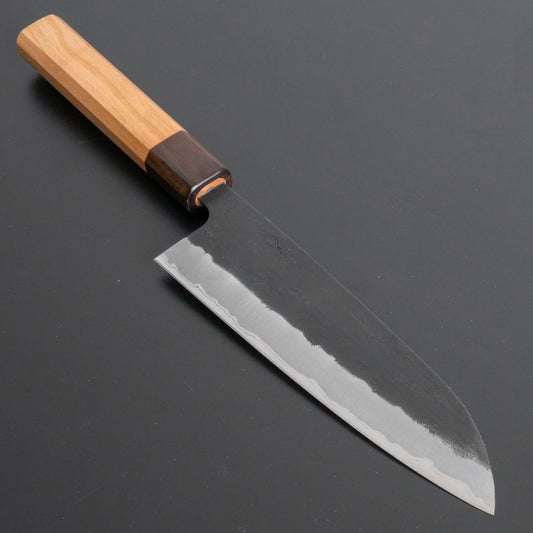 Hitohira Futana SB Kuro Nashiji Santoku 170mm Cherry Wood Handle - HITOHIRA