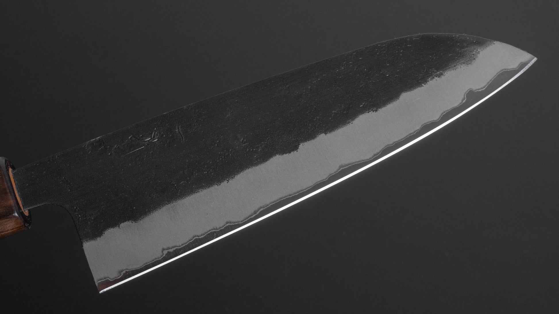 Hitohira Futana SB Kuro Nashiji Santoku 170mm Cherry Wood Handle - HITOHIRA