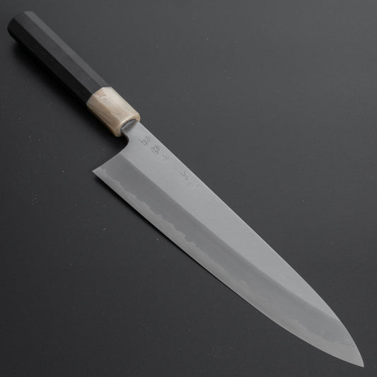 Hitohira Tanaka Kyuzo Blue #1 Stainless Clad Gyuto 240mm Taihei Ebony Handle - HITOHIRA