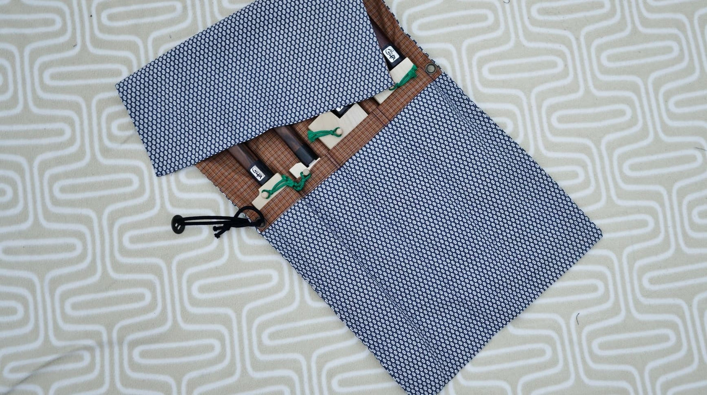 Hitohira Kimono Knife Roll Small (4 Pocket) - HITOHIRA