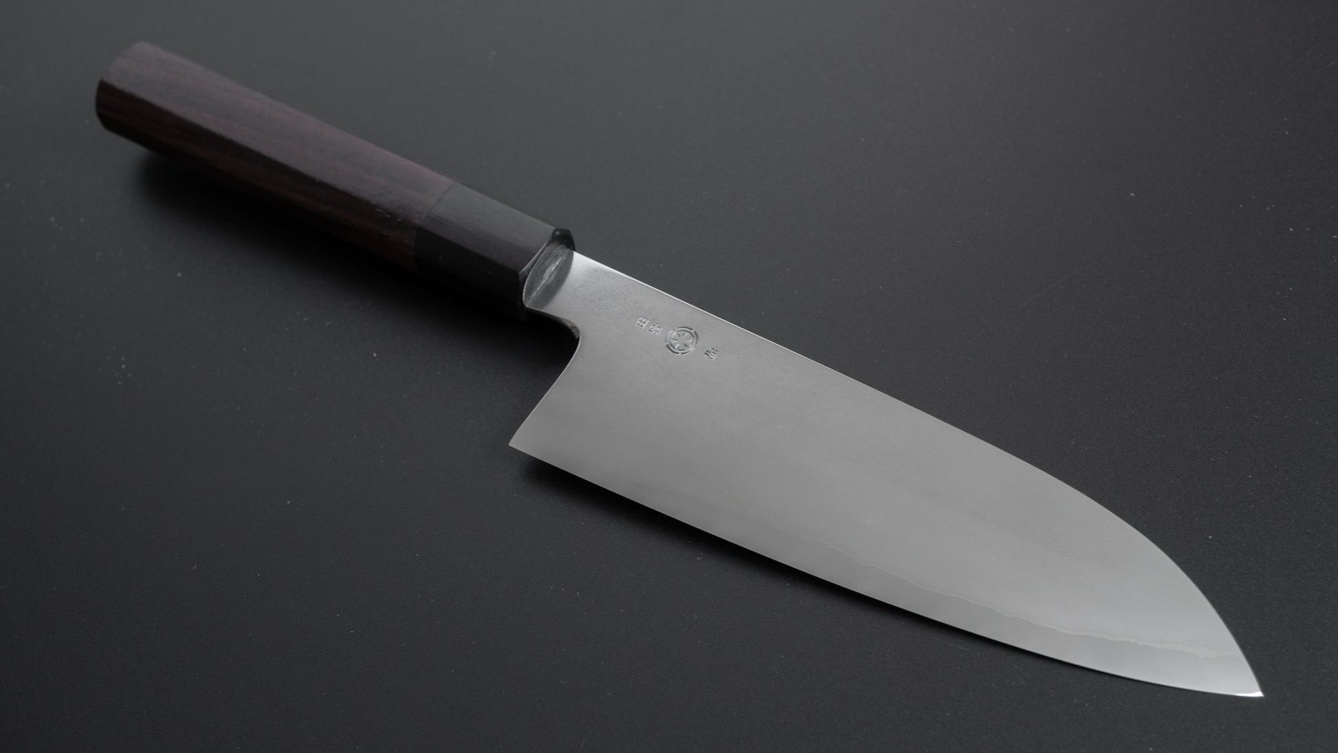 Takada no Hamono Silver #3 Suiboku Santoku 180mm Rosewood Handle (Extra Thin) - HITOHIRA