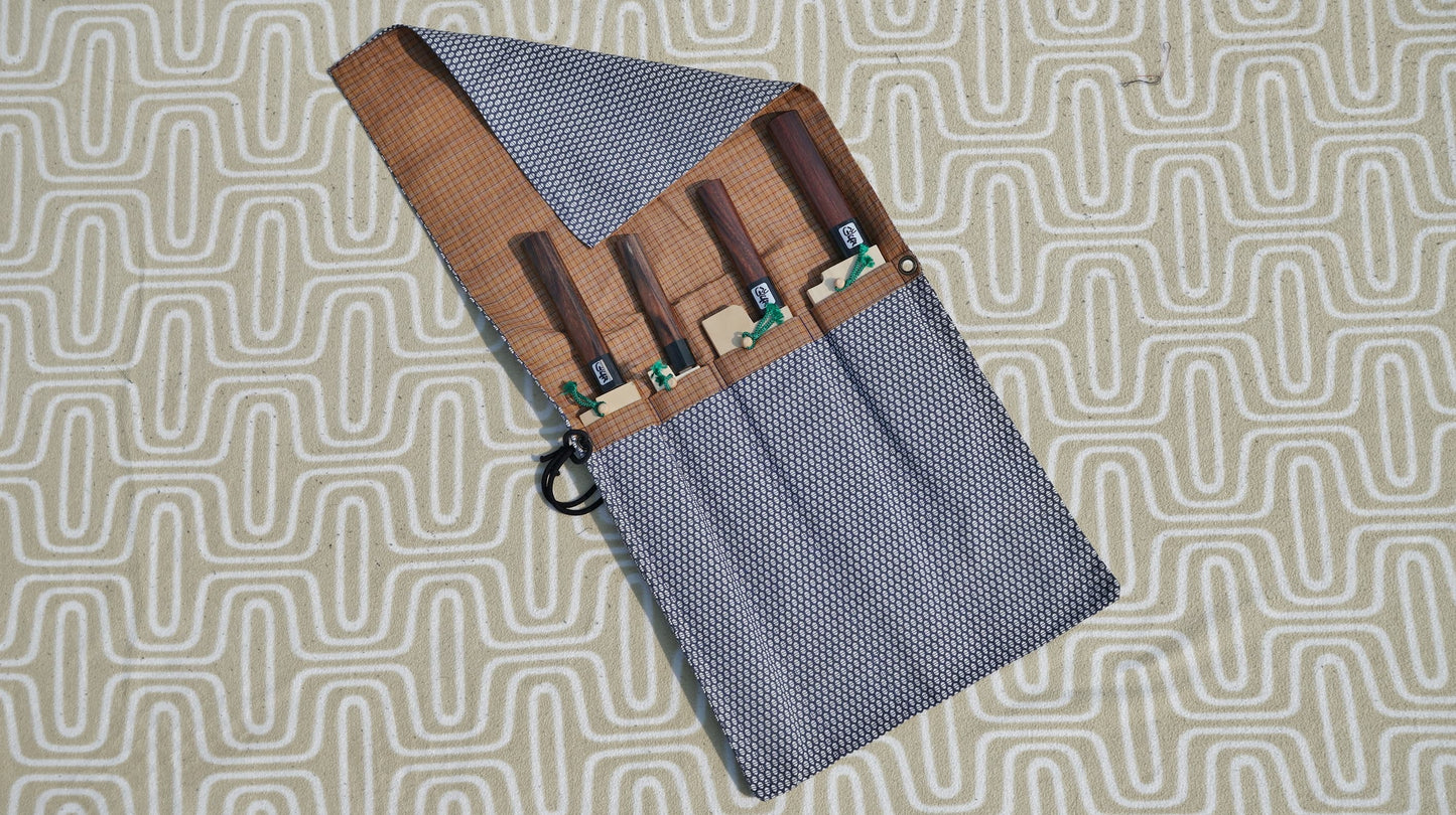 Hitohira Kimono Knife Roll Small (4 Pocket) - HITOHIRA