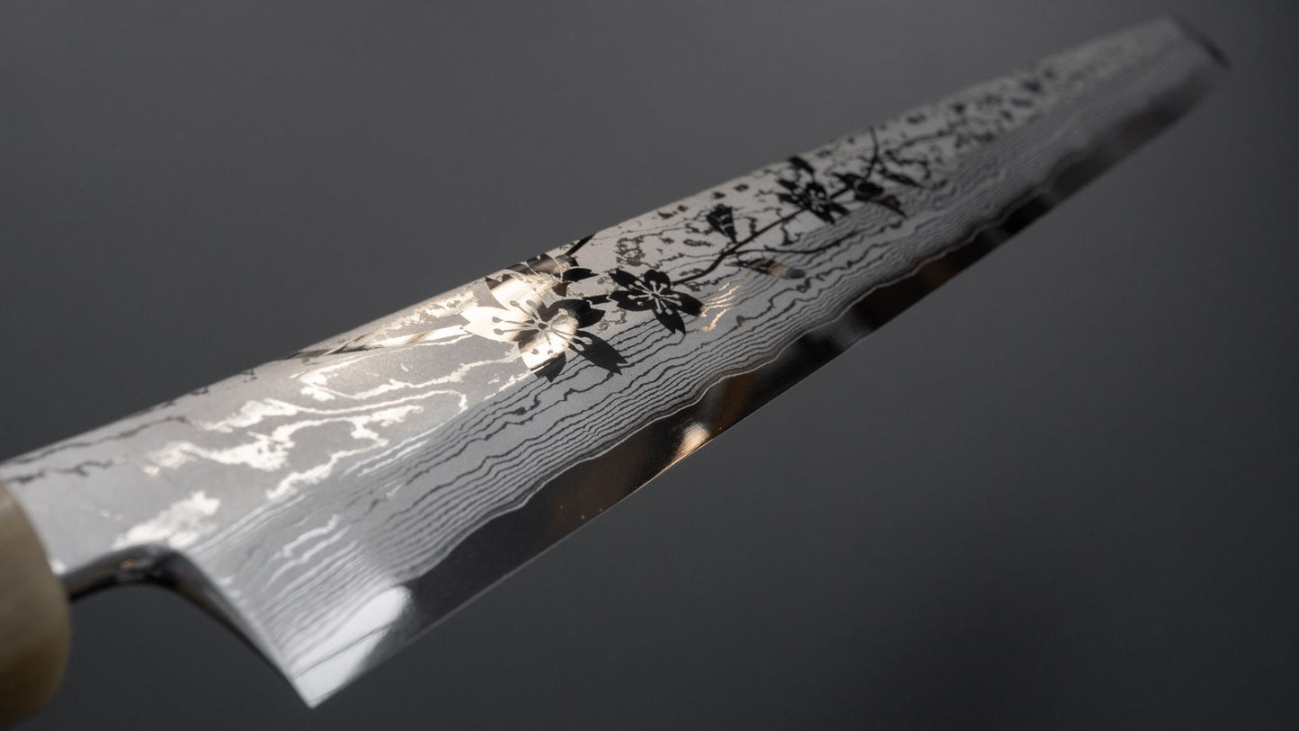 Hitohira Sakura Damascus Sakimaru Takobiki 300mm Sakura Handle (Saya) | HITOHIRA