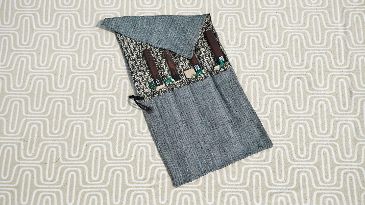 Hitohira Kimono Knife Roll Small (4 Pocket) - HITOHIRA