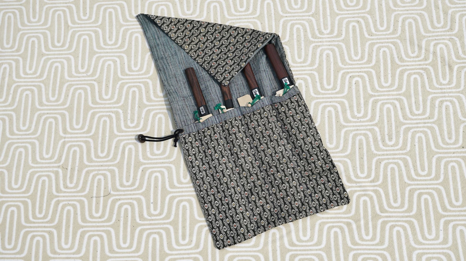 Hitohira Kimono Knife Roll Small (4 Pocket) - HITOHIRA