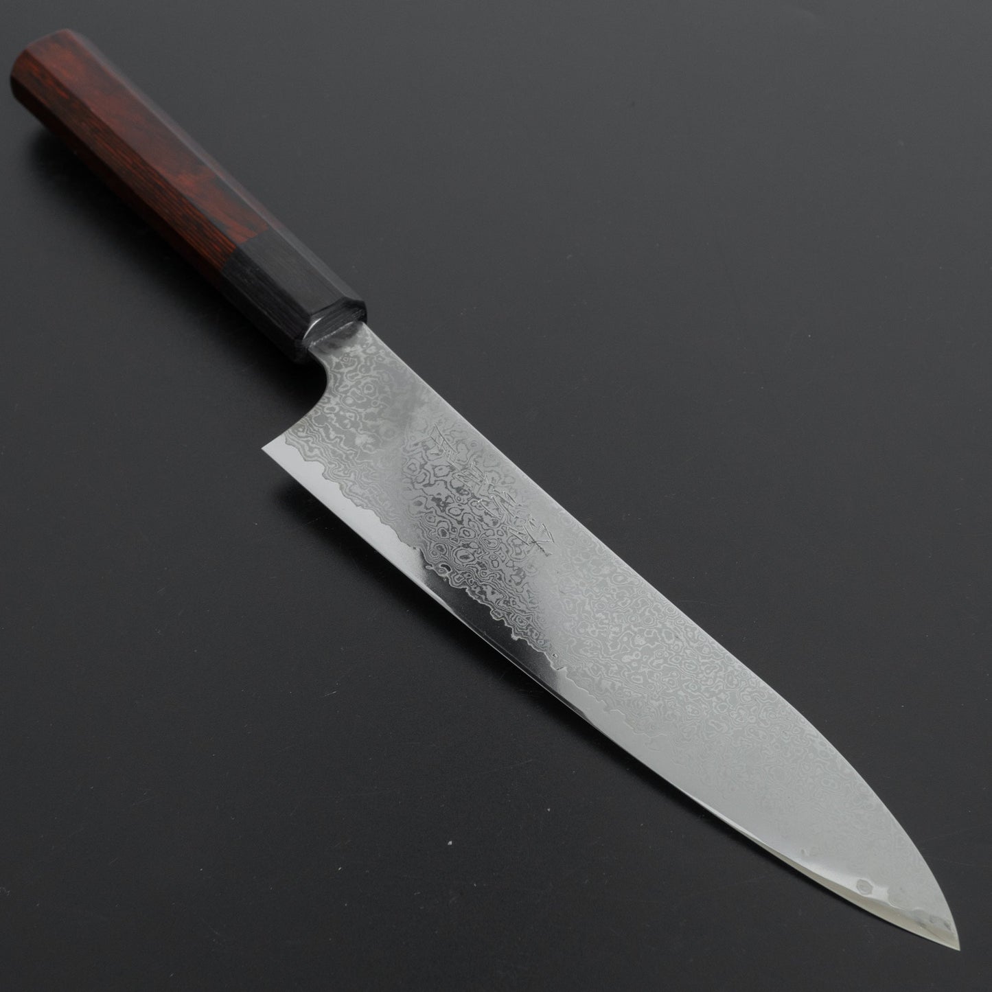 Hitohira Imojiya TH Damascus Gyuto 210mm Pakka Handle (Red) - HITOHIRA